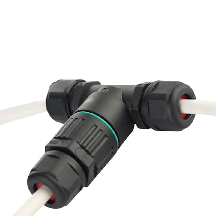 Cút nối dây điện chữ T chống nước IP68 CDF-200-3T