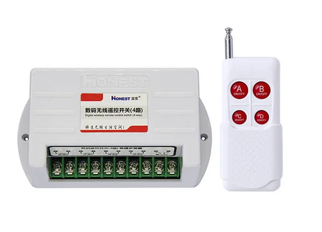 Công Tắc Điều Khiển Từ Xa 4 Thiết Bị Honest HT-6800