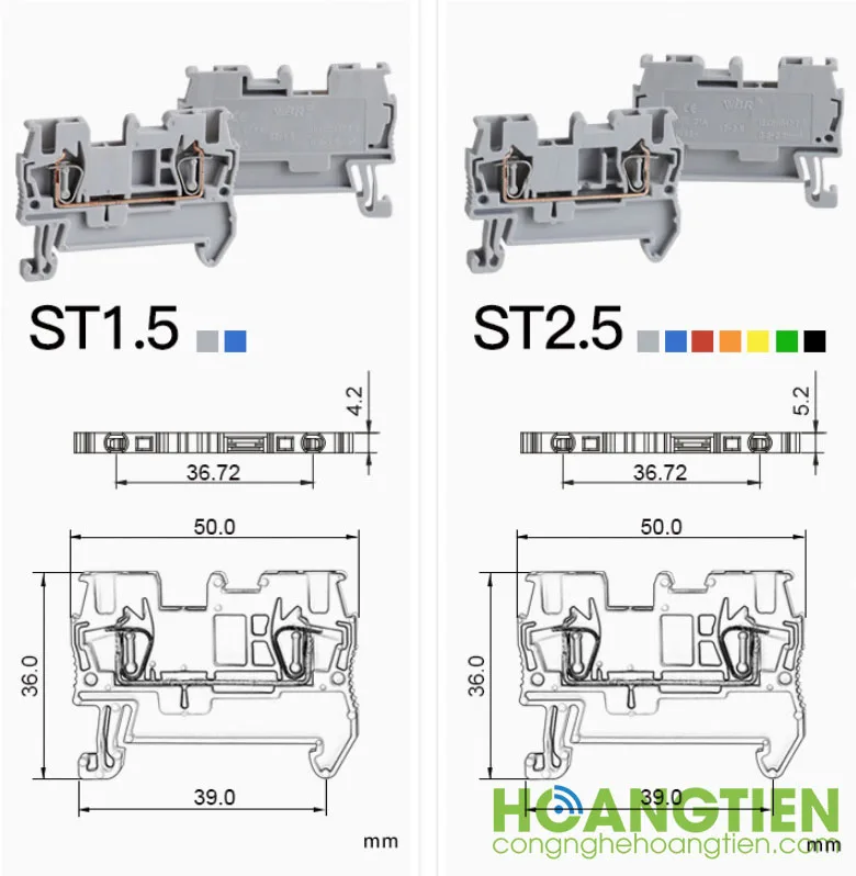 Cút nối dây điện nhanh Teminal lắp tủ điện 2 đầu KV773-ST