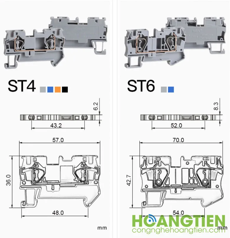 Cút nối dây điện nhanh Teminal lắp tủ điện 2 đầu KV773-ST