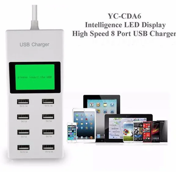 Ổ cắm sạc USB 8 cổng YC-CDA6
