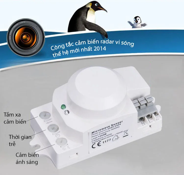 Công tắc cảm biến radar vi sóng LQ-K03 - Ảnh 5