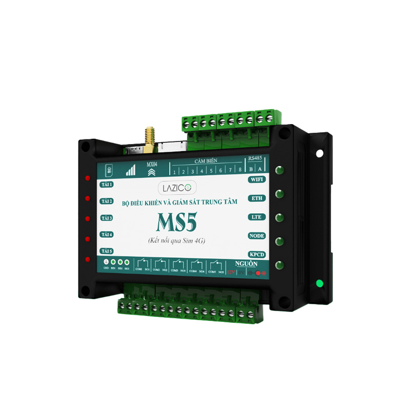 Bộ điều khiển và giám sát trung tâm 4G Lazico MS5