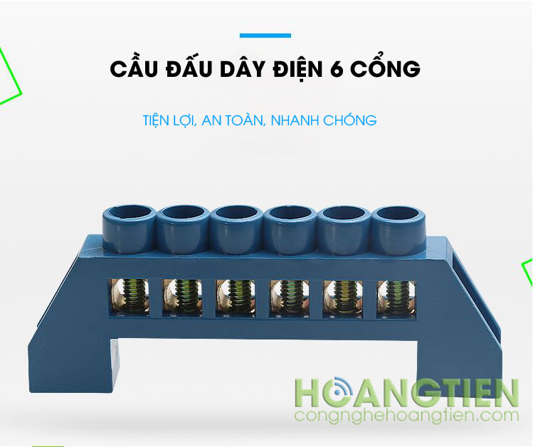 Cầu đấu dây điện 6 cổng SQ69-6