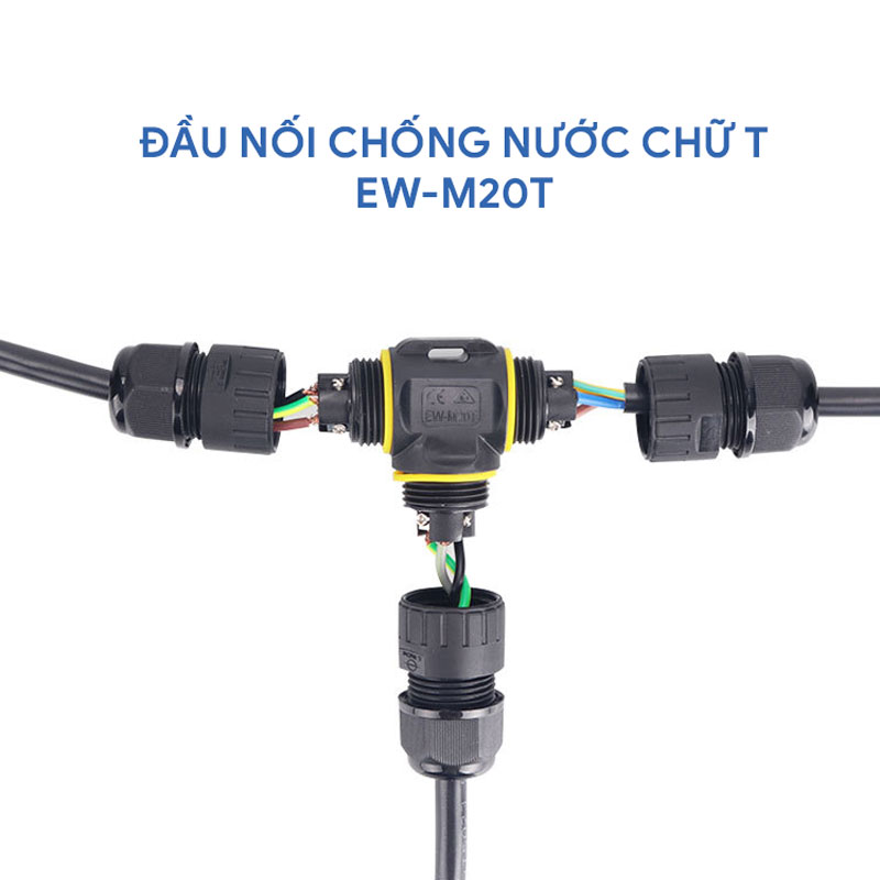 Đầu nối dây điện chống nước chữ T EW-M20T