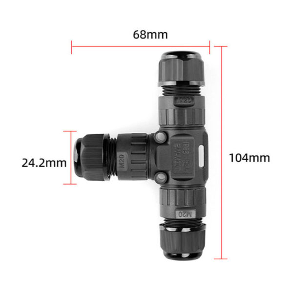 Đầu nối dây điện chống nước chữ T EW-M20T