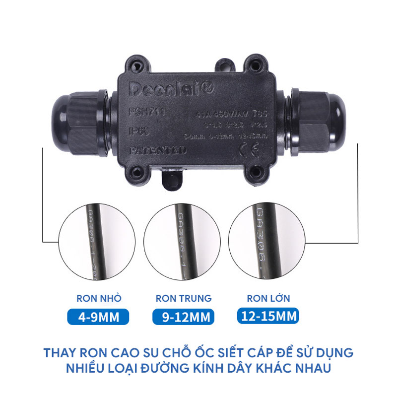 Hộp nối điện chống nước ngoài trời IP68 FSH711-2